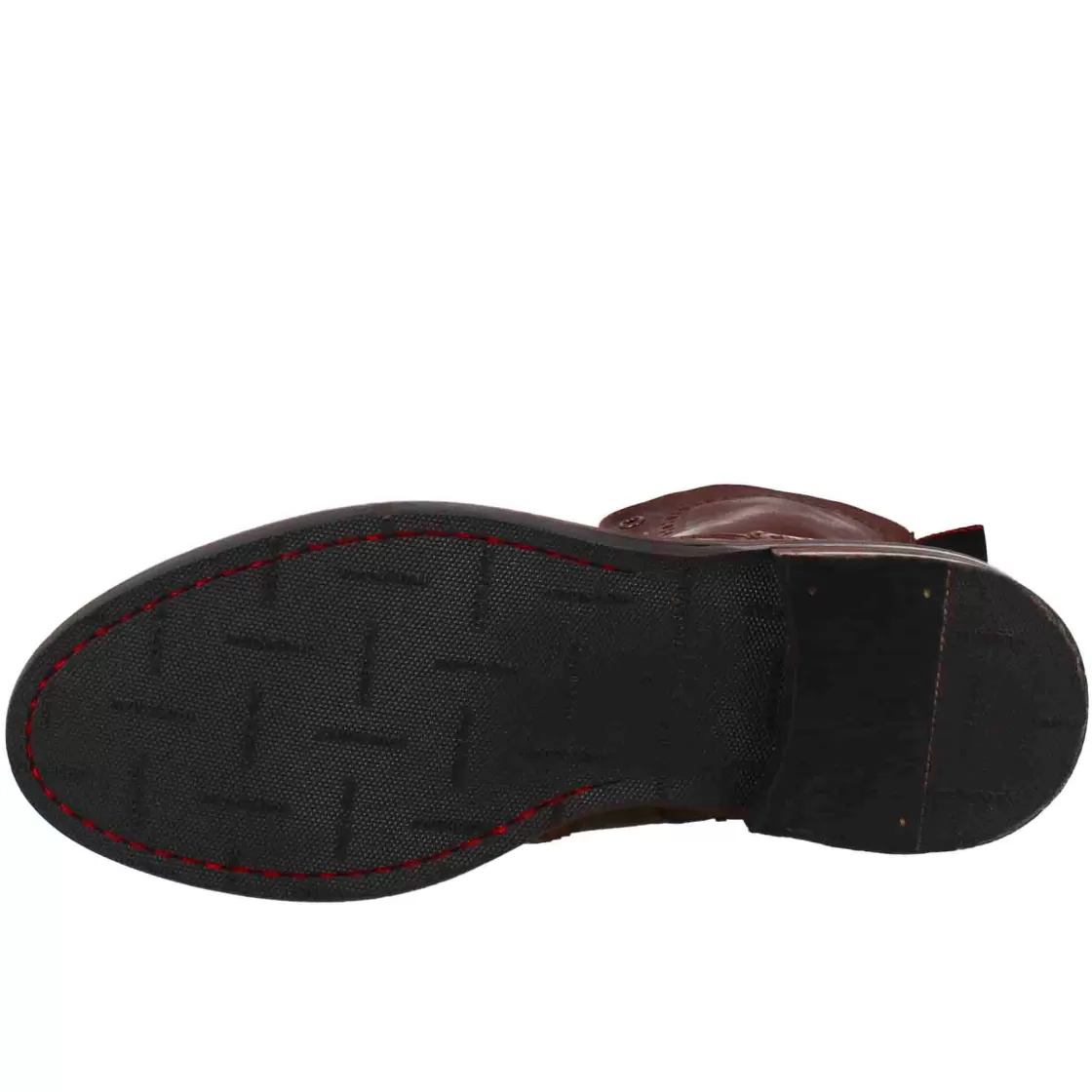 Fashion Leonardo Shoes Anfibi Candy Da Uomo In Pelle Lavata Colore Cuoio Scuro Marrone Scuro