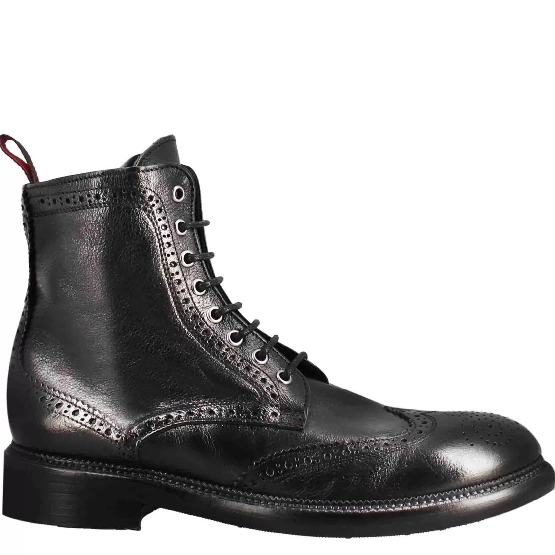 Clearance Leonardo Shoes Anfibi Candy Da Uomo In Pelle Lavata Colore Nero