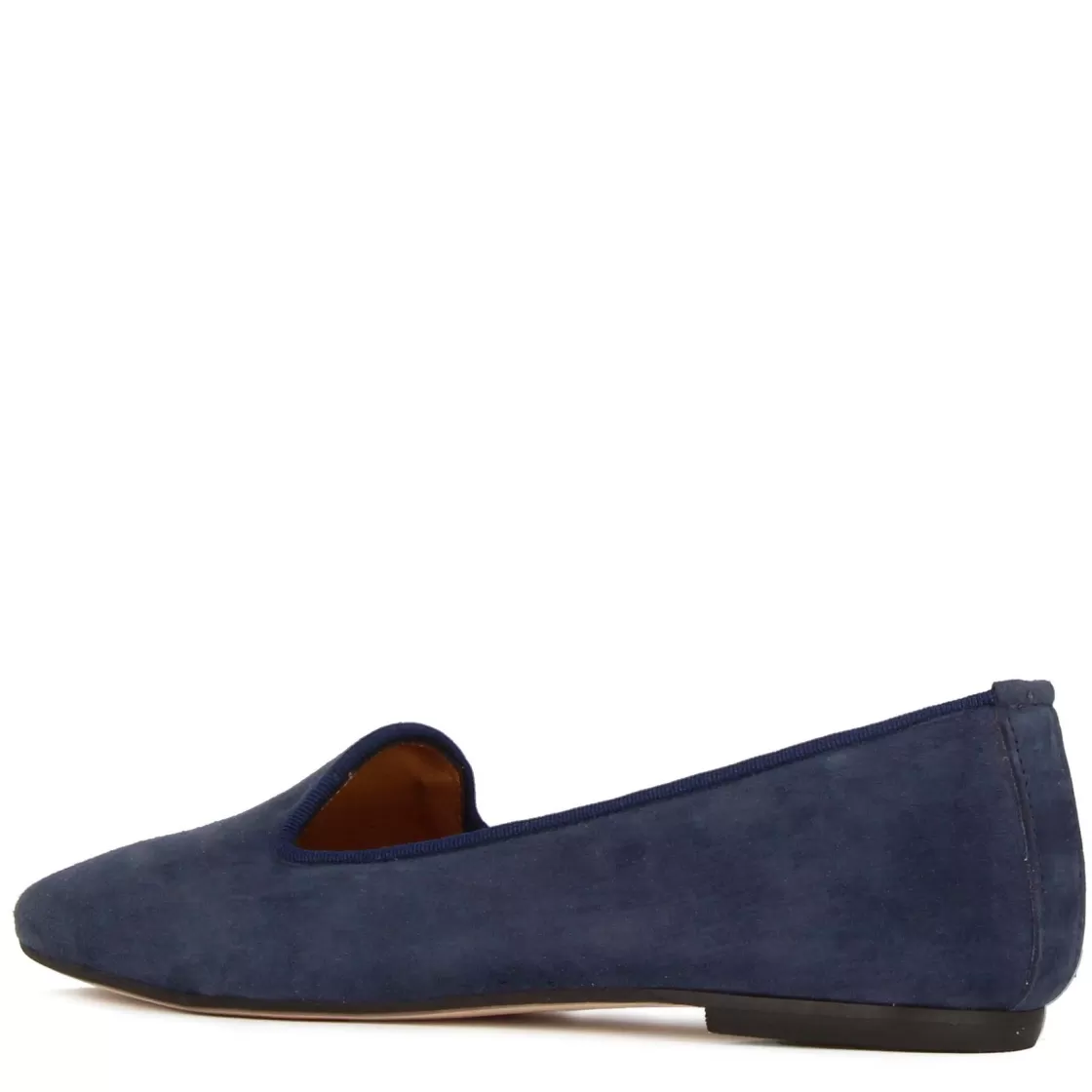 Store Leonardo Shoes Ballerina A Punta Da Donna In Pelle Scamosciata Colore Blu