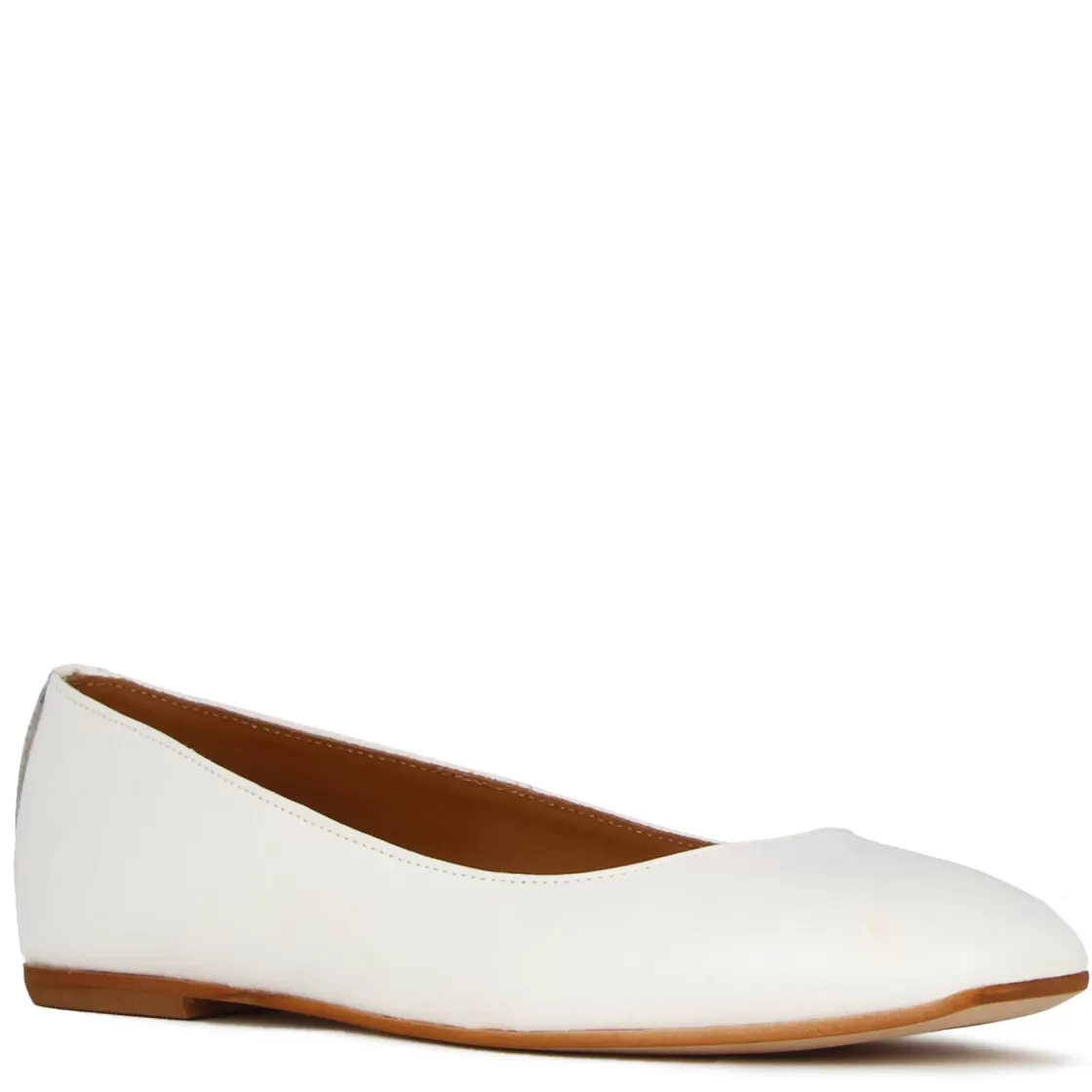 Best Sale Leonardo Shoes Ballerina Casual Da Donna In Pelle Liscia Colore Fatta A Mano Bianco