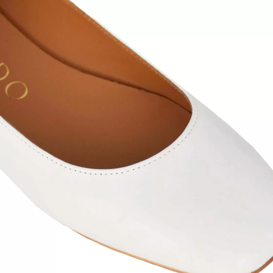 Best Sale Leonardo Shoes Ballerina Casual Da Donna In Pelle Liscia Colore Fatta A Mano Bianco