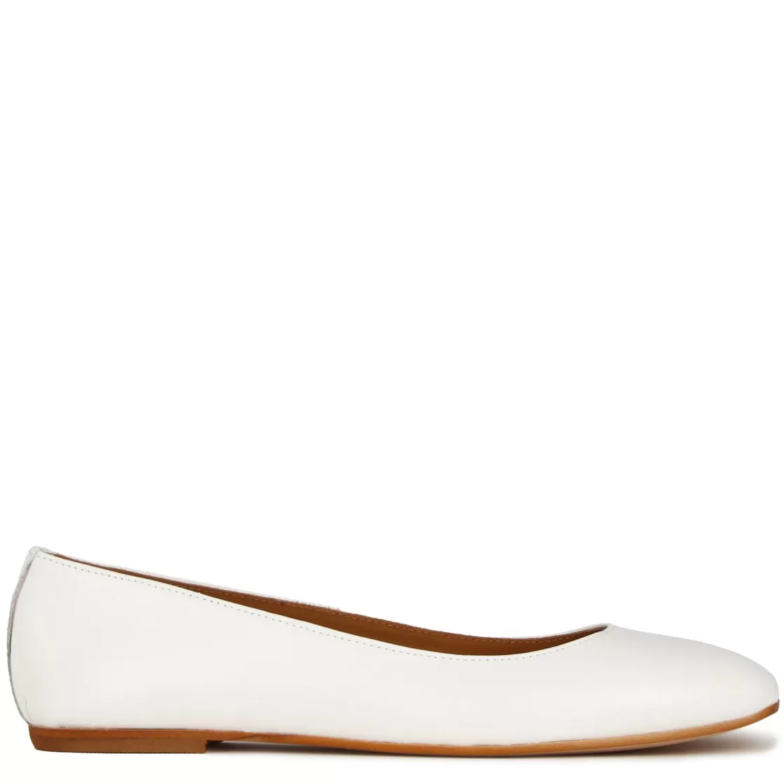 Best Sale Leonardo Shoes Ballerina Casual Da Donna In Pelle Liscia Colore Fatta A Mano Bianco