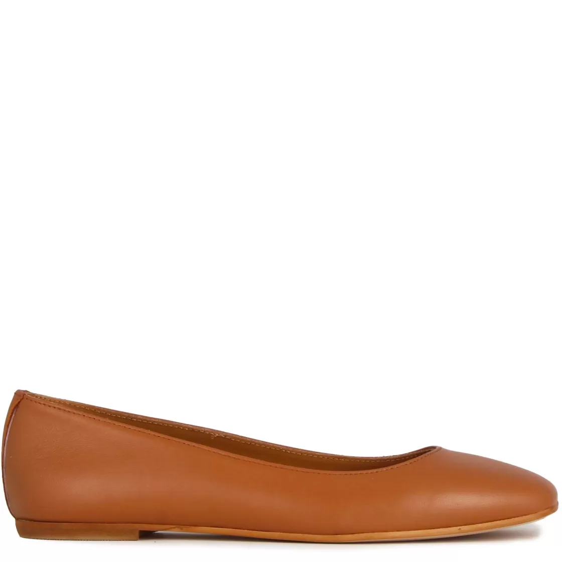 Cheap Leonardo Shoes Ballerina Casual Da Donna In Pelle Liscia Colore Fatta A Mano Marrone
