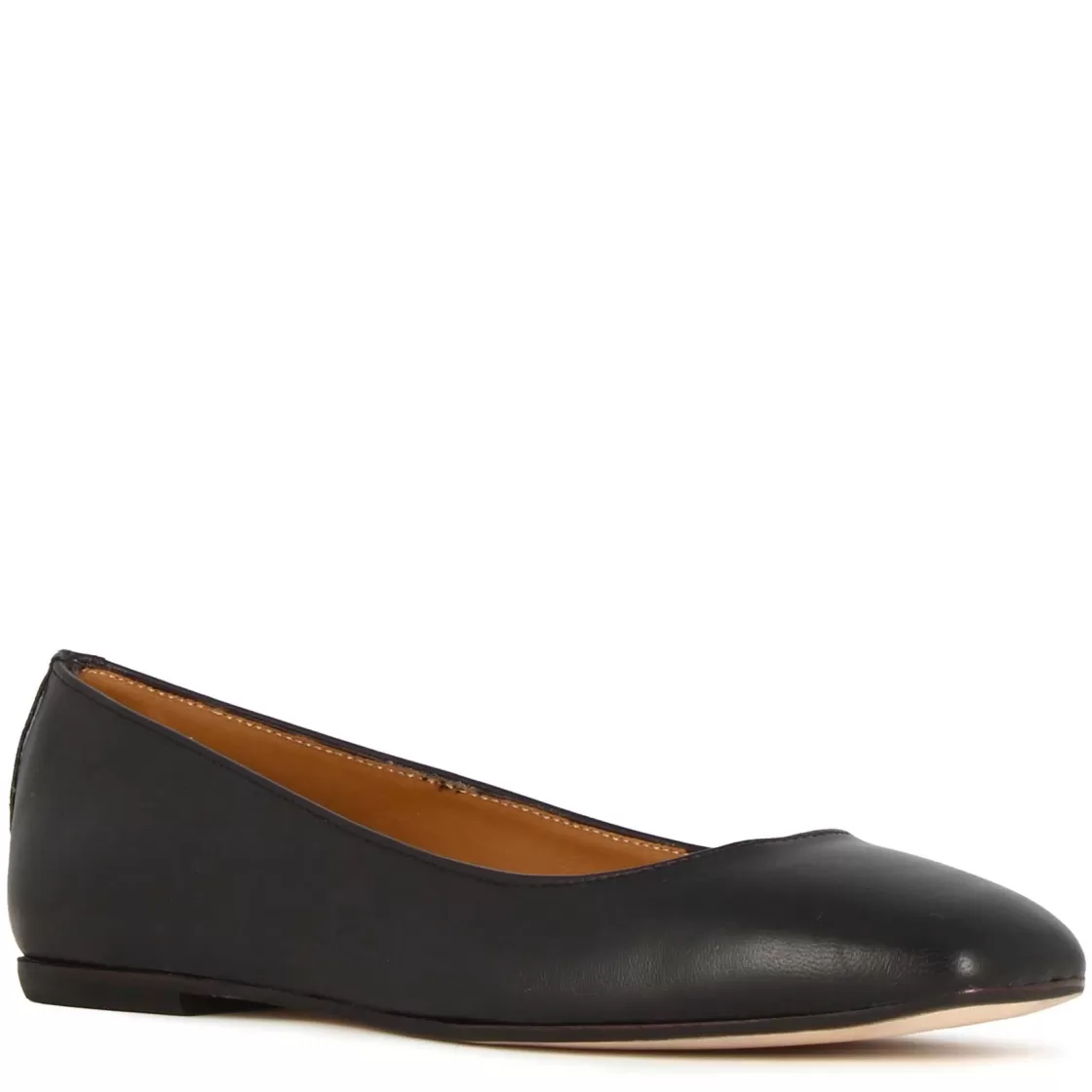 Clearance Leonardo Shoes Ballerina Casual Da Donna In Pelle Liscia Colore Fatta A Mano Nero