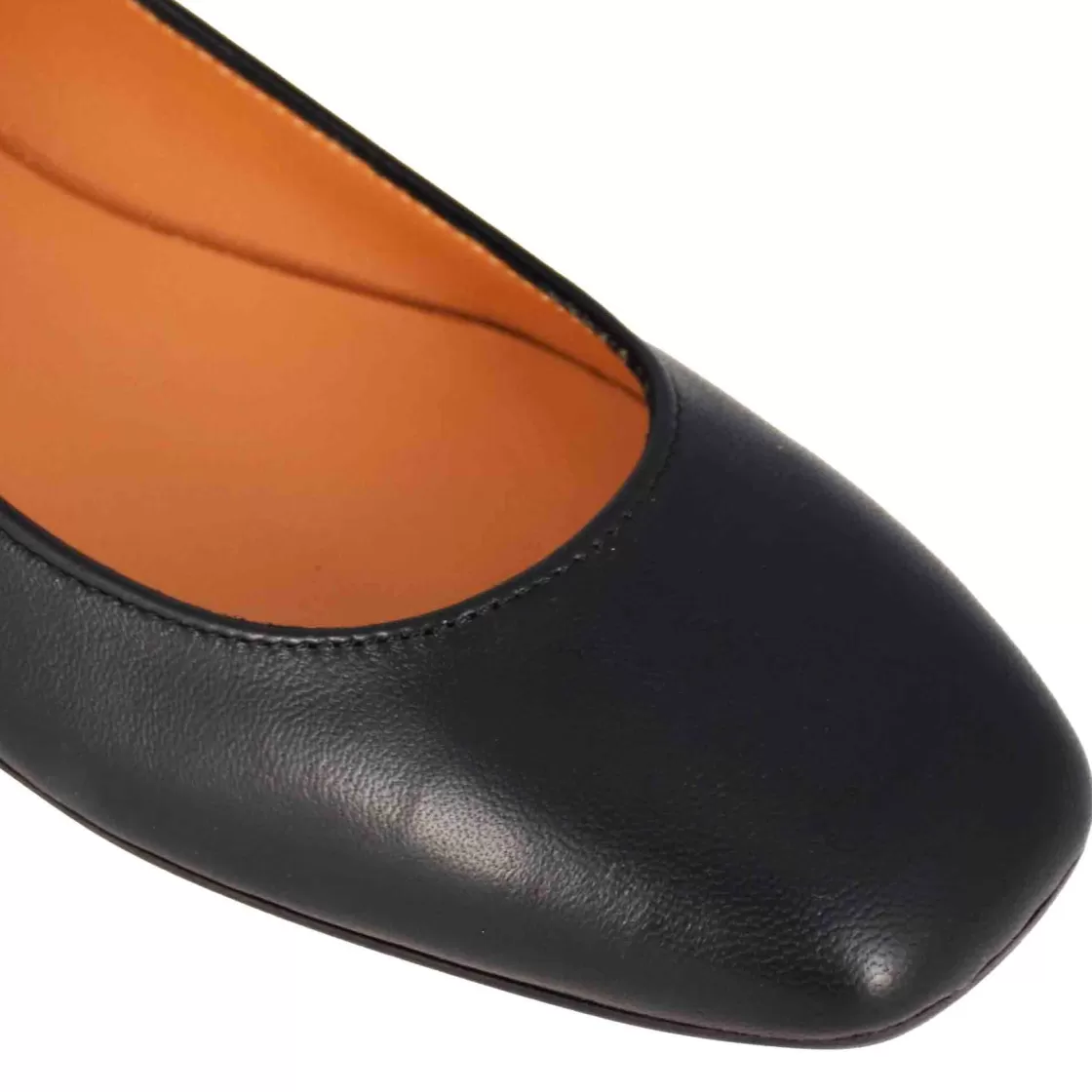 Clearance Leonardo Shoes Ballerina Casual Da Donna In Pelle Liscia Colore Fatta A Mano Nero