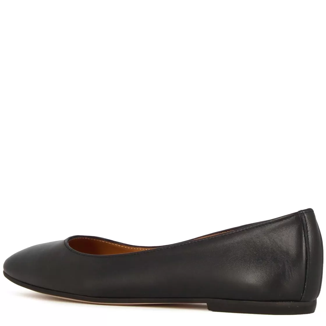 Clearance Leonardo Shoes Ballerina Casual Da Donna In Pelle Liscia Colore Fatta A Mano Nero