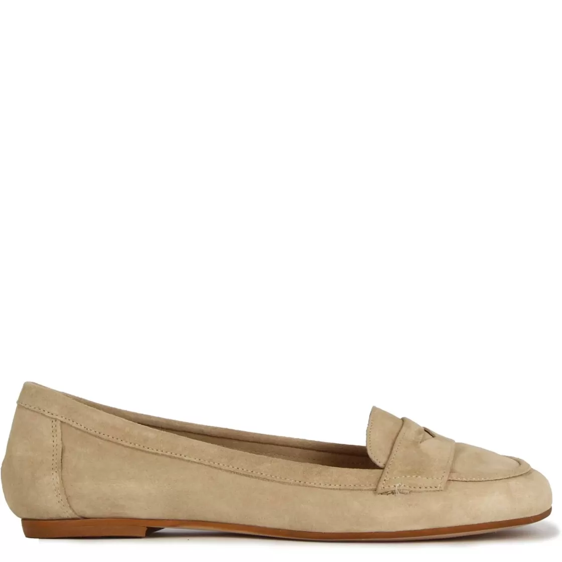 Cheap Leonardo Shoes Ballerina Classica Da Donna In Pelle Scamosciata Colore Beige