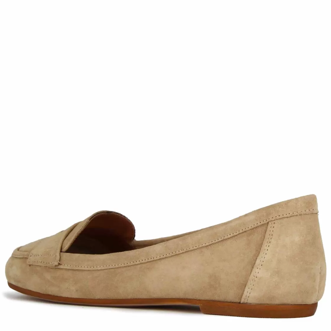 Cheap Leonardo Shoes Ballerina Classica Da Donna In Pelle Scamosciata Colore Beige