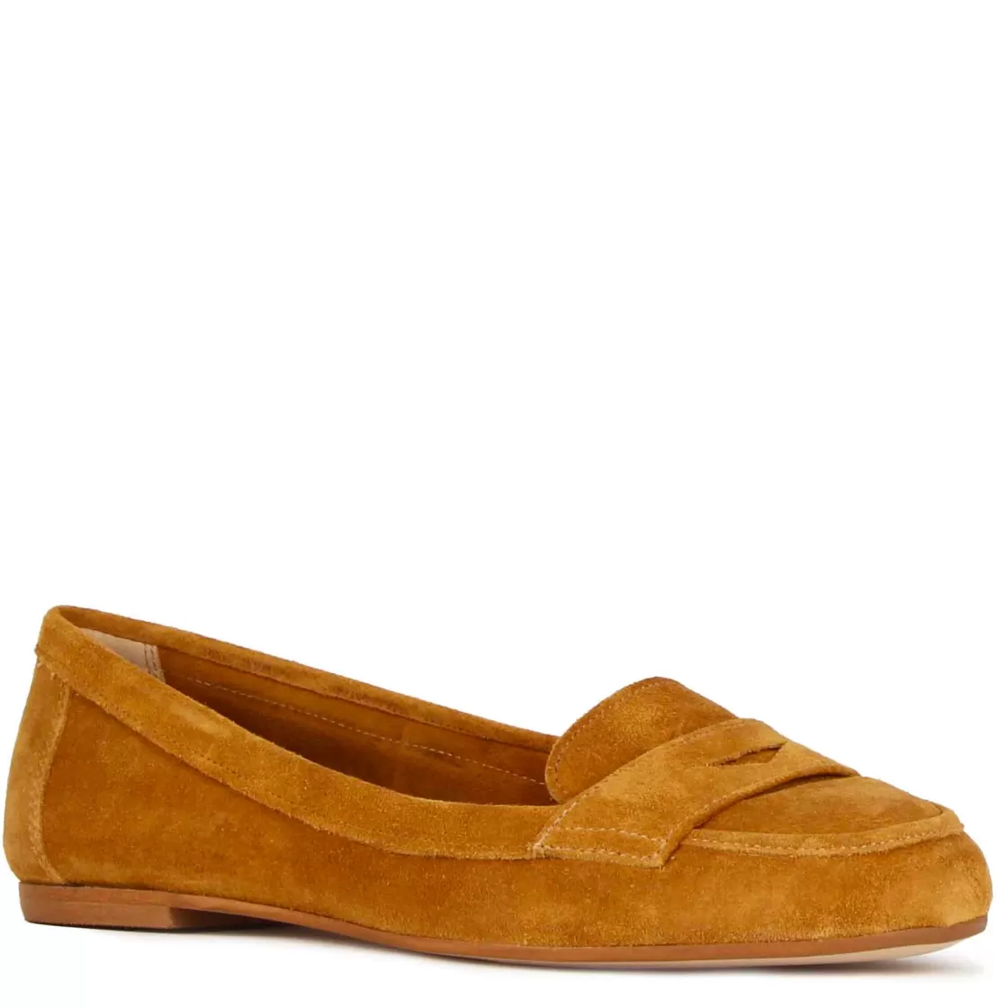 Discount Leonardo Shoes Ballerina Classica Da Donna In Pelle Scamosciata Colore Marrone