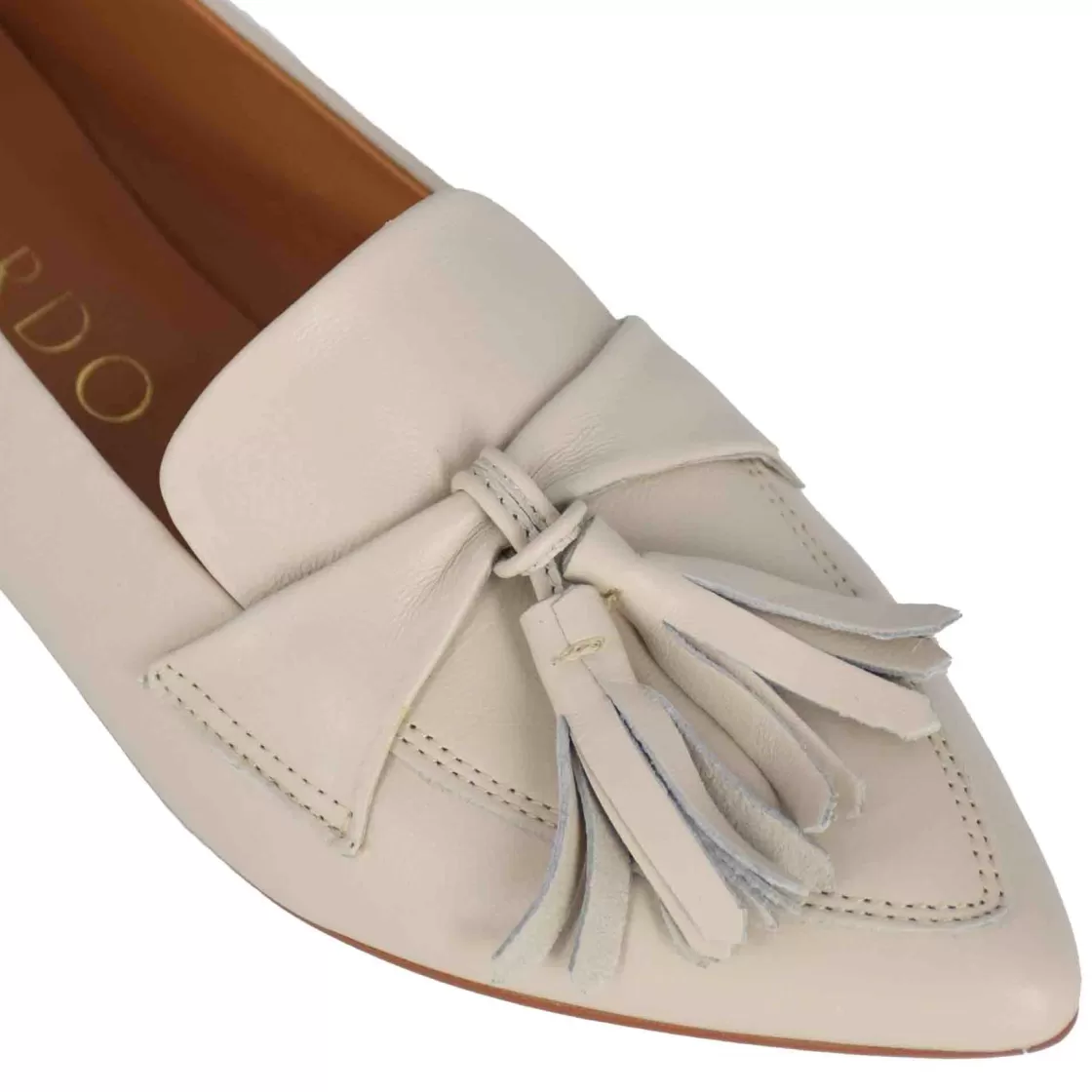 Hot Leonardo Shoes Ballerina Da Donna Casual Con Nappine Colore Beige