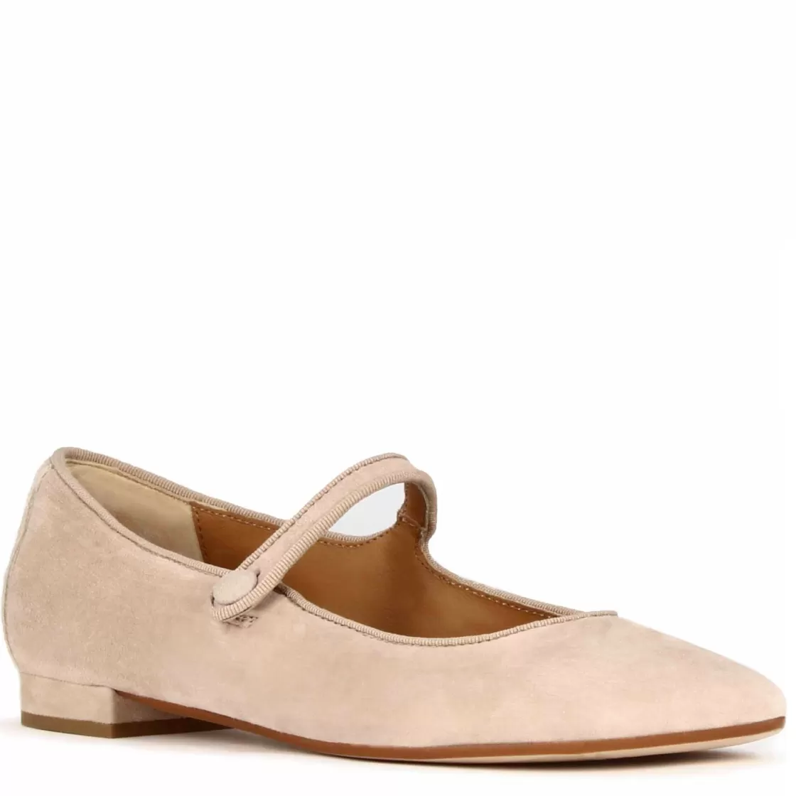 Cheap Leonardo Shoes Ballerina Mary Jane Da Donna In Pelle Scamosciata Con Cinturino Colore Rosa