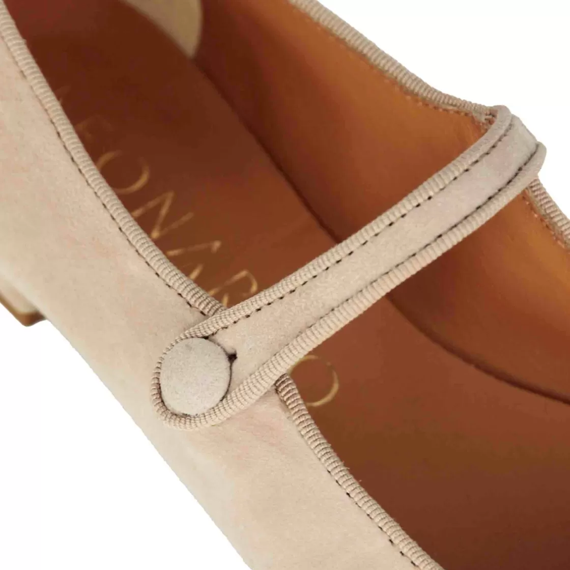 Cheap Leonardo Shoes Ballerina Mary Jane Da Donna In Pelle Scamosciata Con Cinturino Colore Rosa