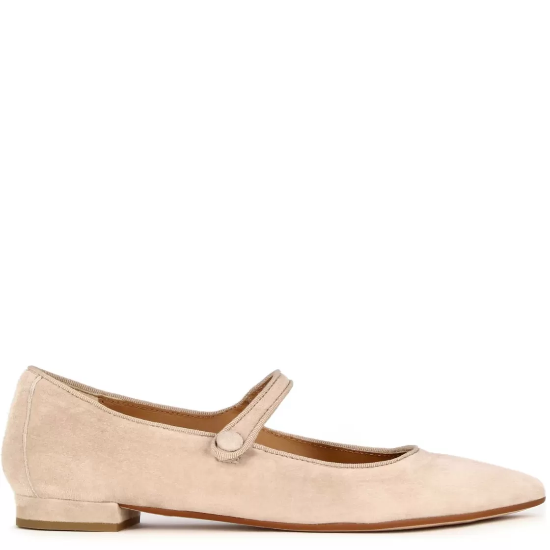 Cheap Leonardo Shoes Ballerina Mary Jane Da Donna In Pelle Scamosciata Con Cinturino Colore Rosa