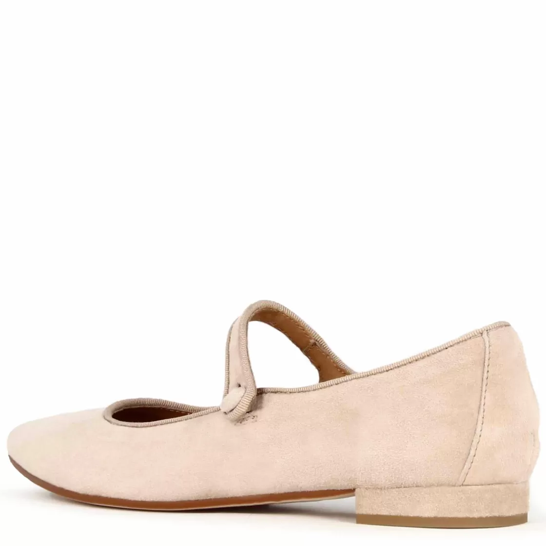 Cheap Leonardo Shoes Ballerina Mary Jane Da Donna In Pelle Scamosciata Con Cinturino Colore Rosa