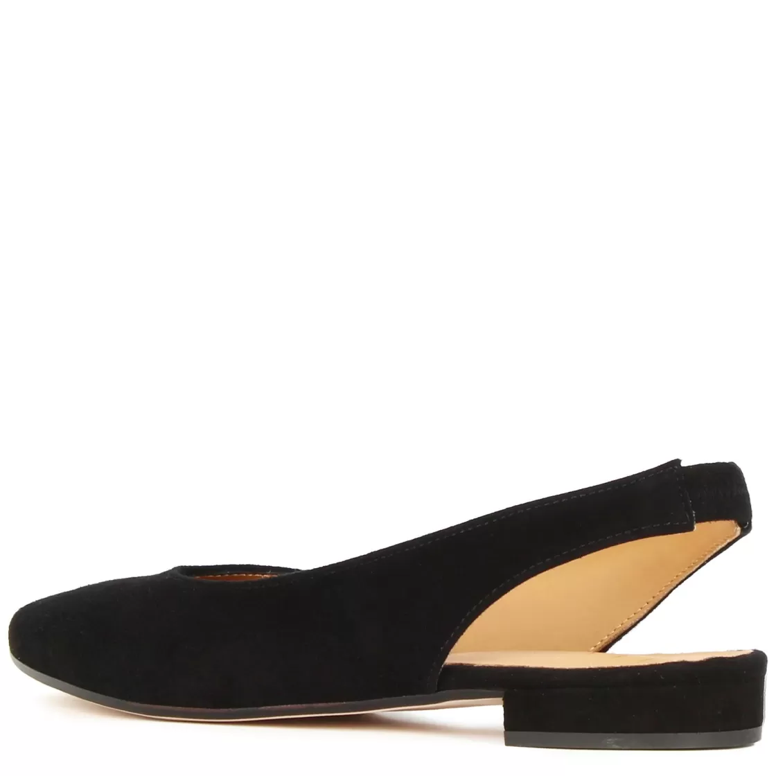 Shop Leonardo Shoes Ballerina Slingback Da Donna In Pelle Scamosciata Colore Nero