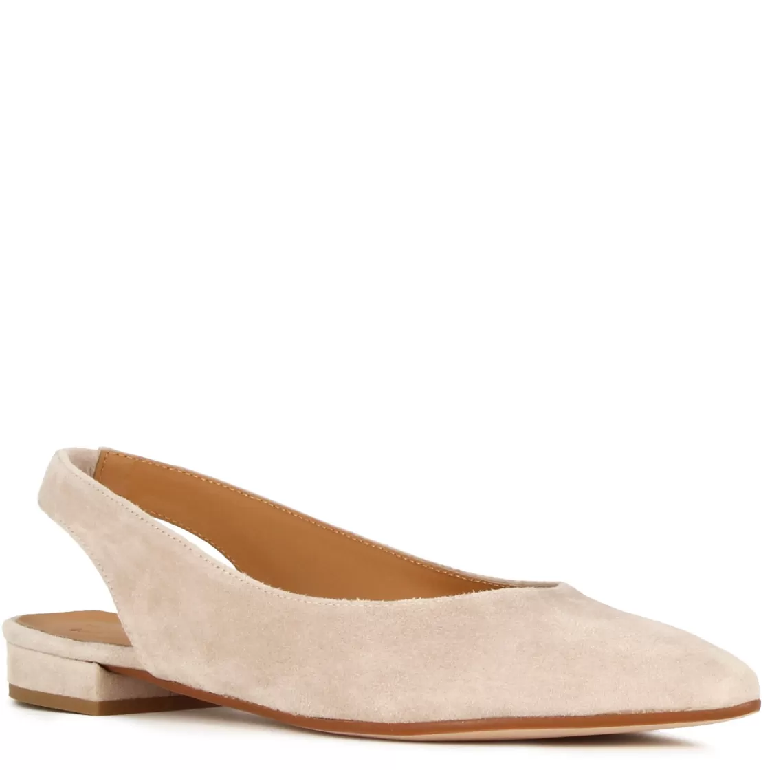 New Leonardo Shoes Ballerina Slingback Da Donna In Pelle Scamosciata Colore Rosa