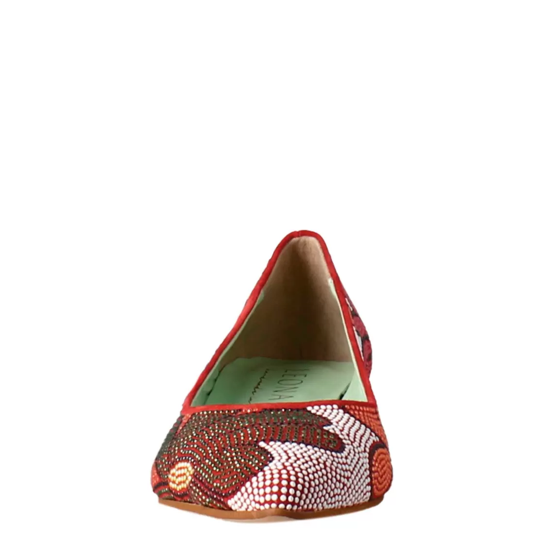 Cheap Leonardo Shoes Ballerine Color Da Donna In Pelle Scamosciata Con Strass Rosso