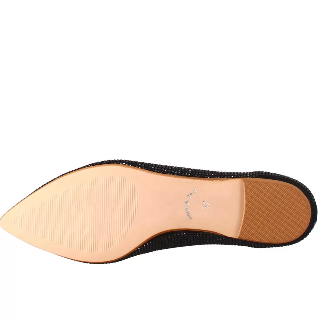 Best Leonardo Shoes Ballerine Da Donna Color In Pelle Scamosciata Con Strass Nero
