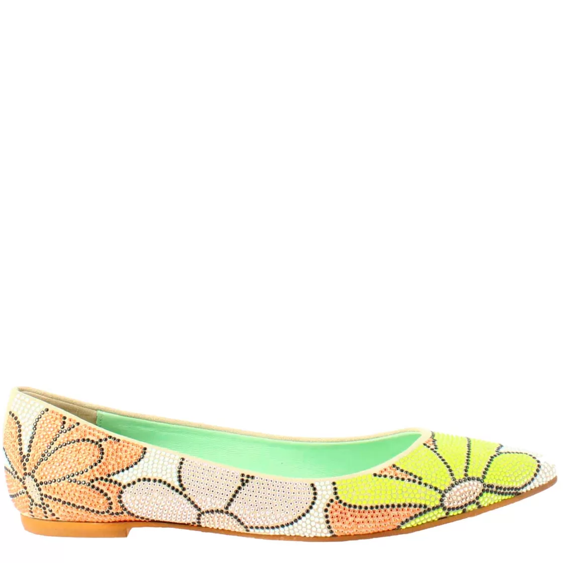 Best Sale Leonardo Shoes Ballerine Da Donna In Pelle Scamosciata Con Strass Marrone Chiaro