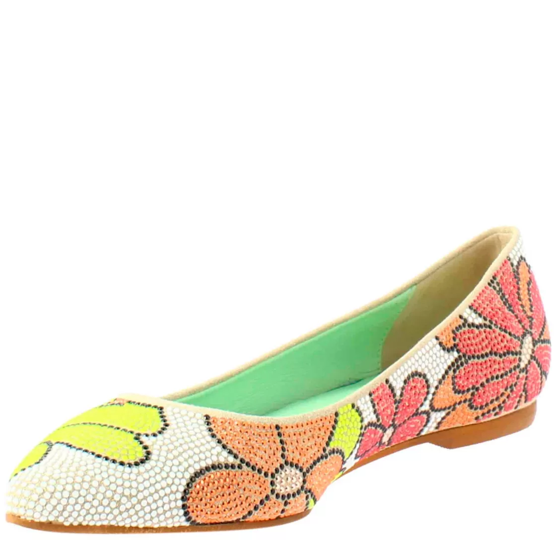 Best Sale Leonardo Shoes Ballerine Da Donna In Pelle Scamosciata Con Strass Marrone Chiaro