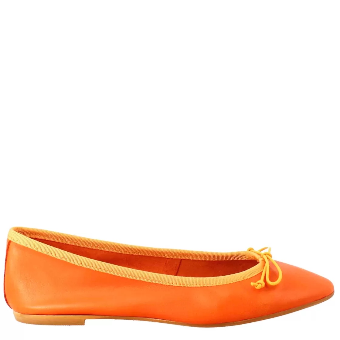 Online Leonardo Shoes Ballerine Leggere Da Donna Color In Pelle Liscia Arancio