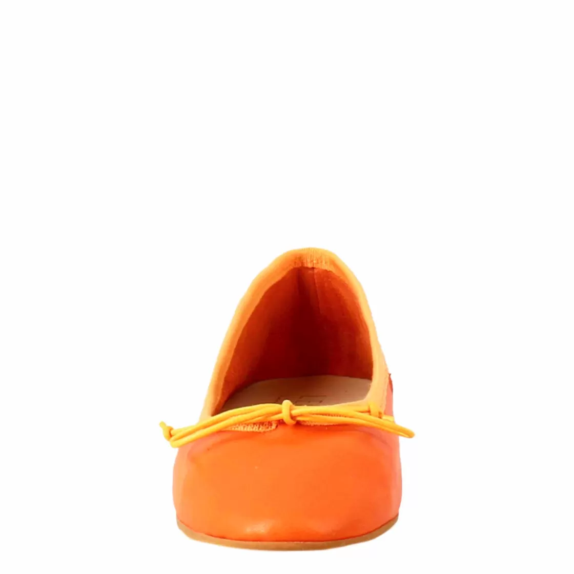 Online Leonardo Shoes Ballerine Leggere Da Donna Color In Pelle Liscia Arancio