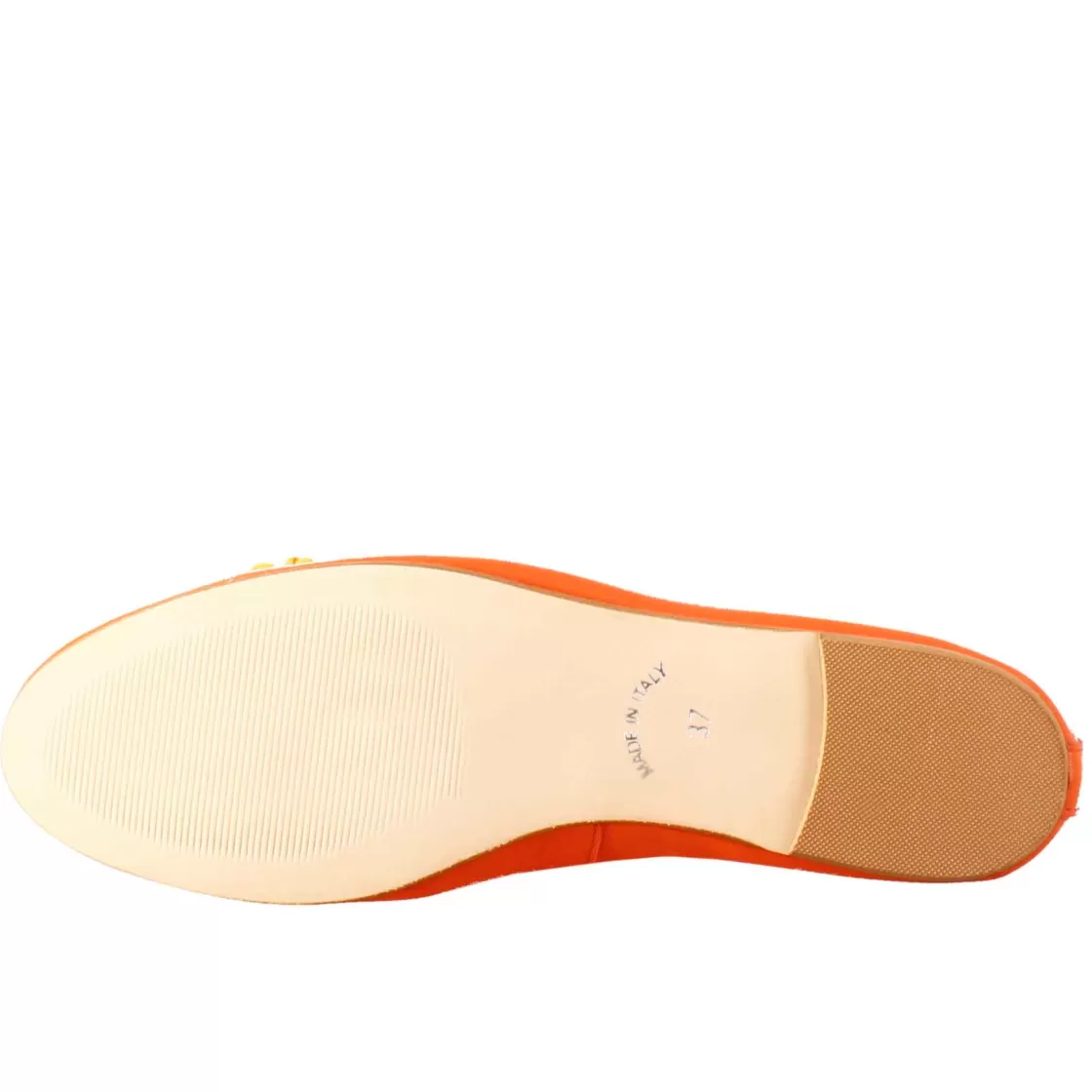 Online Leonardo Shoes Ballerine Leggere Da Donna Color In Pelle Liscia Arancio