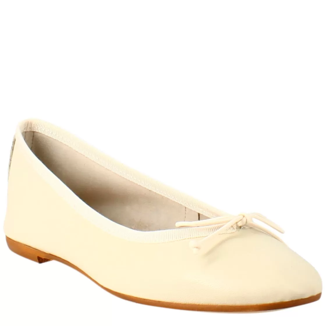 Hot Leonardo Shoes Ballerine Leggere Da Donna Color In Pelle Liscia Beige