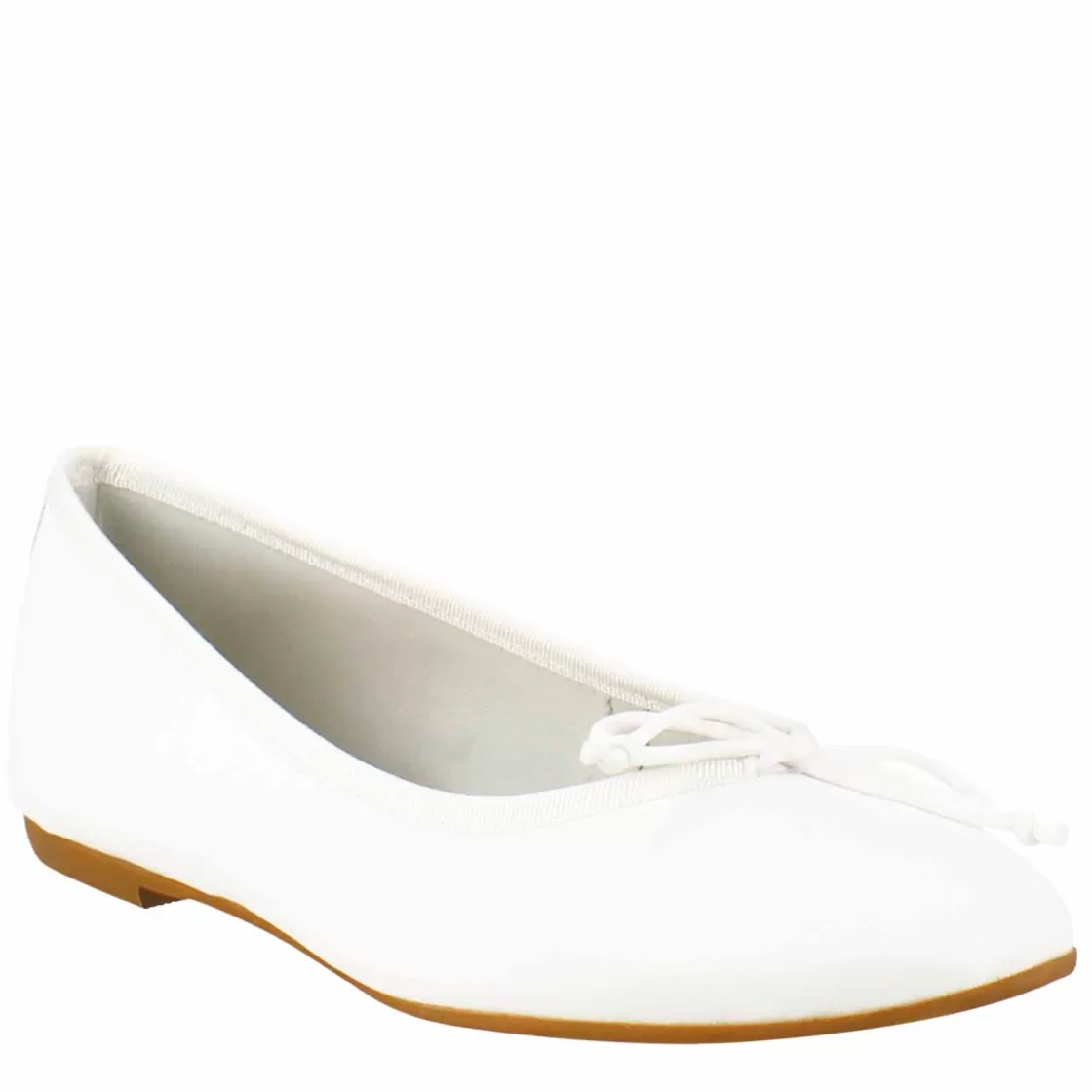 Flash Sale Leonardo Shoes Ballerine Leggere Da Donna Color In Pelle Liscia Bianco