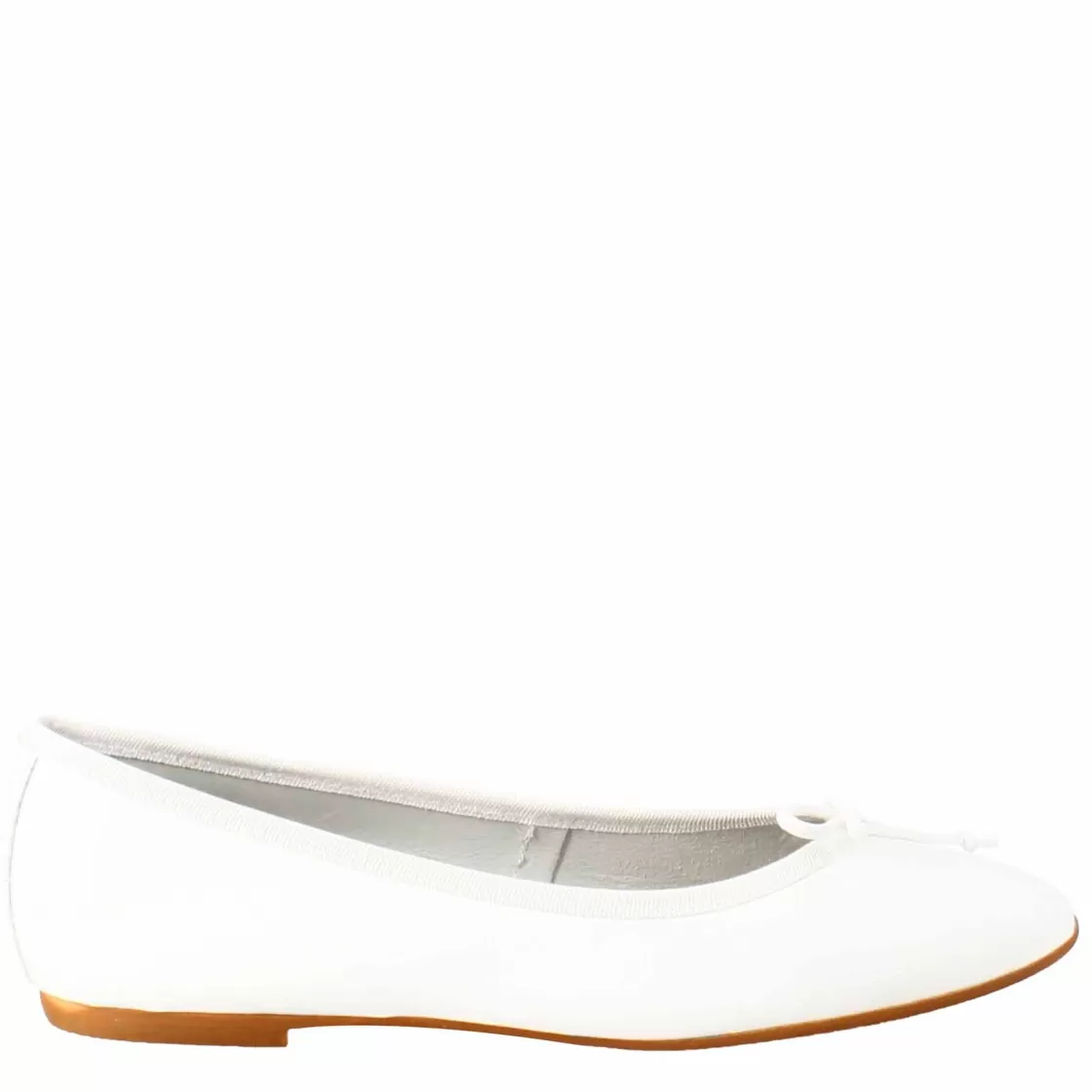 Flash Sale Leonardo Shoes Ballerine Leggere Da Donna Color In Pelle Liscia Bianco