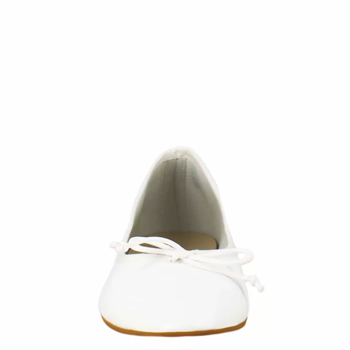 Flash Sale Leonardo Shoes Ballerine Leggere Da Donna Color In Pelle Liscia Bianco