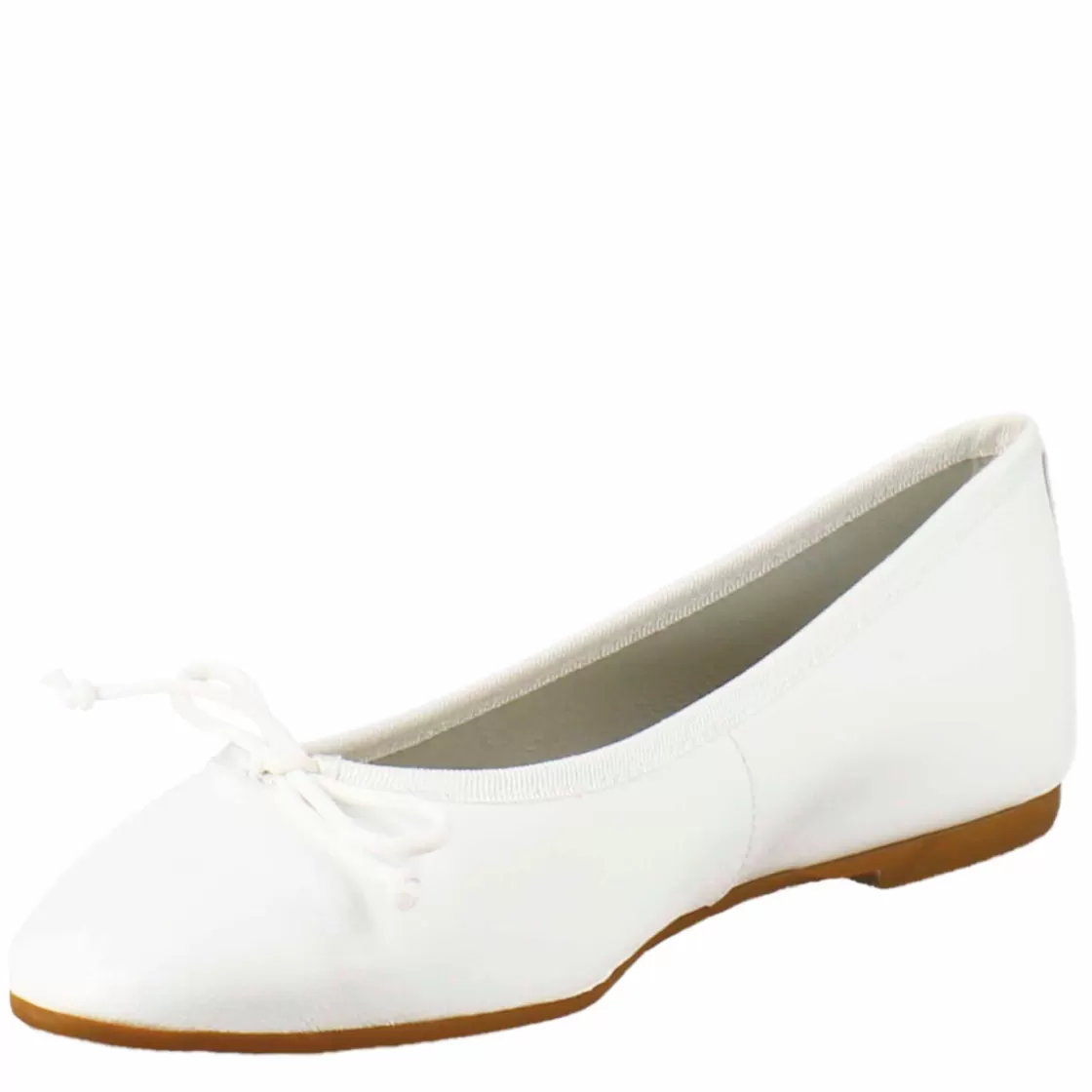 Flash Sale Leonardo Shoes Ballerine Leggere Da Donna Color In Pelle Liscia Bianco