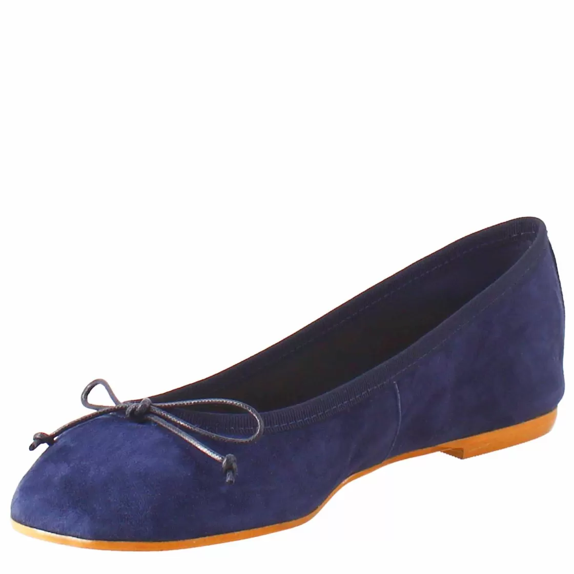 Best Sale Leonardo Shoes Ballerine Leggere Da Donna Color Blu In Camoscio Sfoderate Blu Scuro