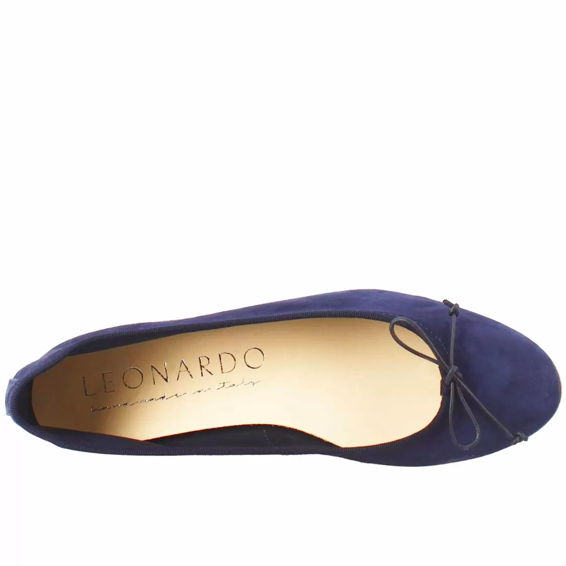 Best Sale Leonardo Shoes Ballerine Leggere Da Donna Color Blu In Camoscio Sfoderate Blu Scuro