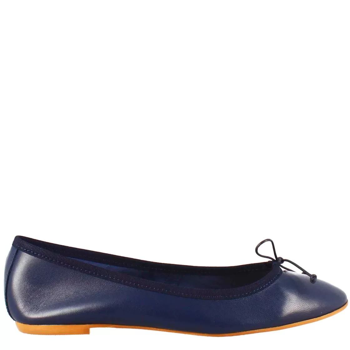 Hot Leonardo Shoes Ballerine Leggere Da Donna Color In Pelle Liscia Blu