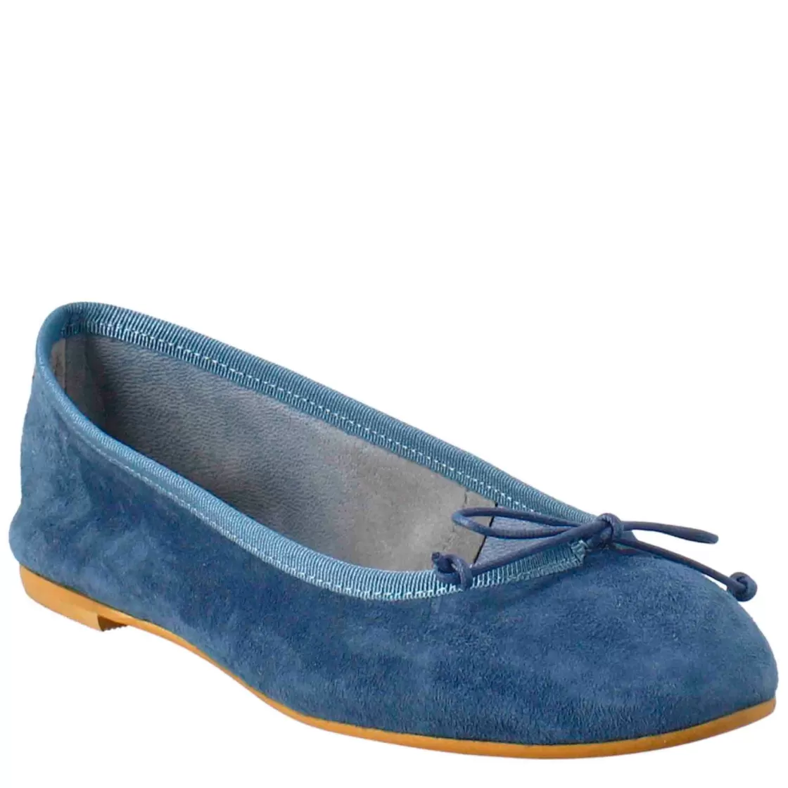 Best Leonardo Shoes Ballerine Leggere Da Donna Color In Pelle Liscia Sfoderate Blu