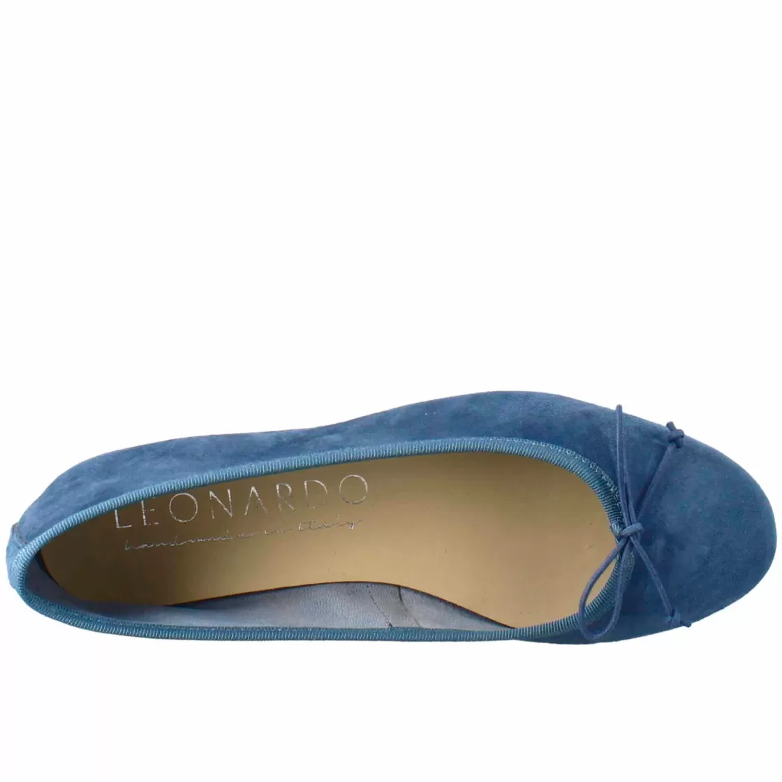 Best Leonardo Shoes Ballerine Leggere Da Donna Color In Pelle Liscia Sfoderate Blu