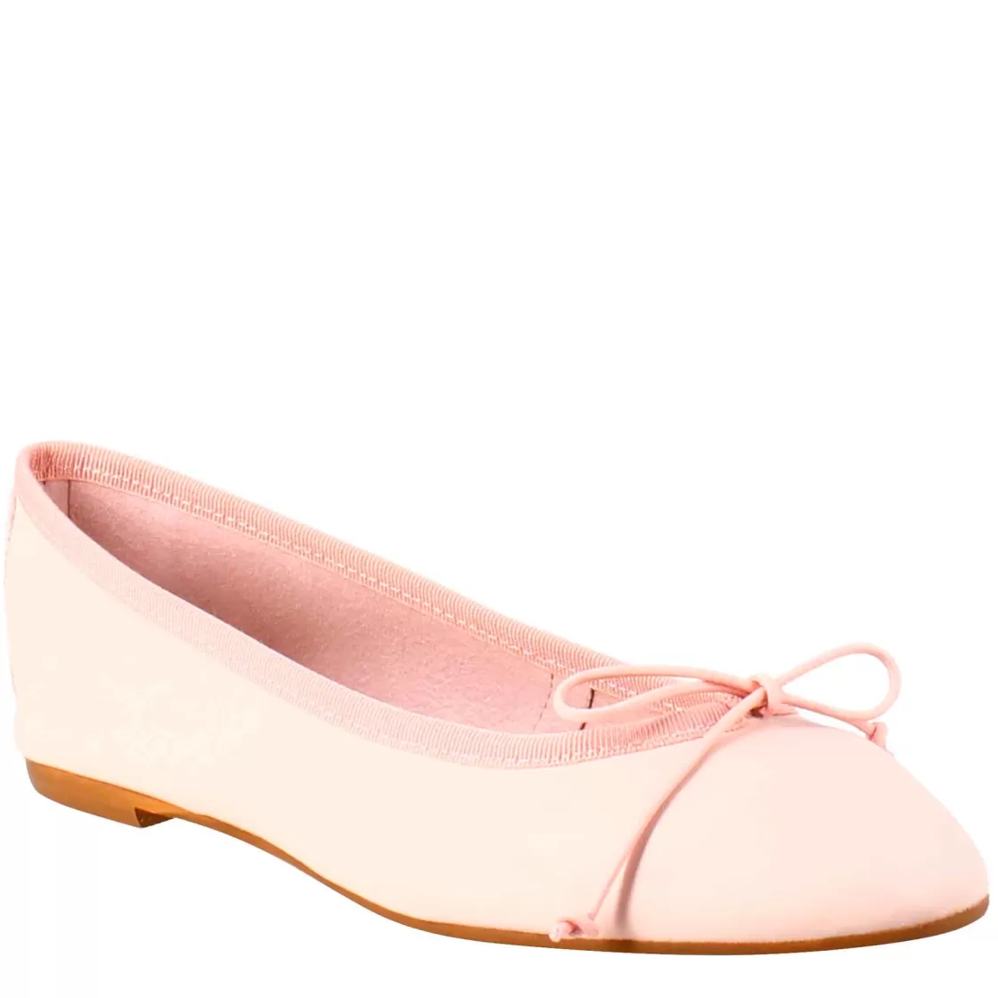 New Leonardo Shoes Ballerine Leggere Da Donna Color In Pelle Liscia Cipria