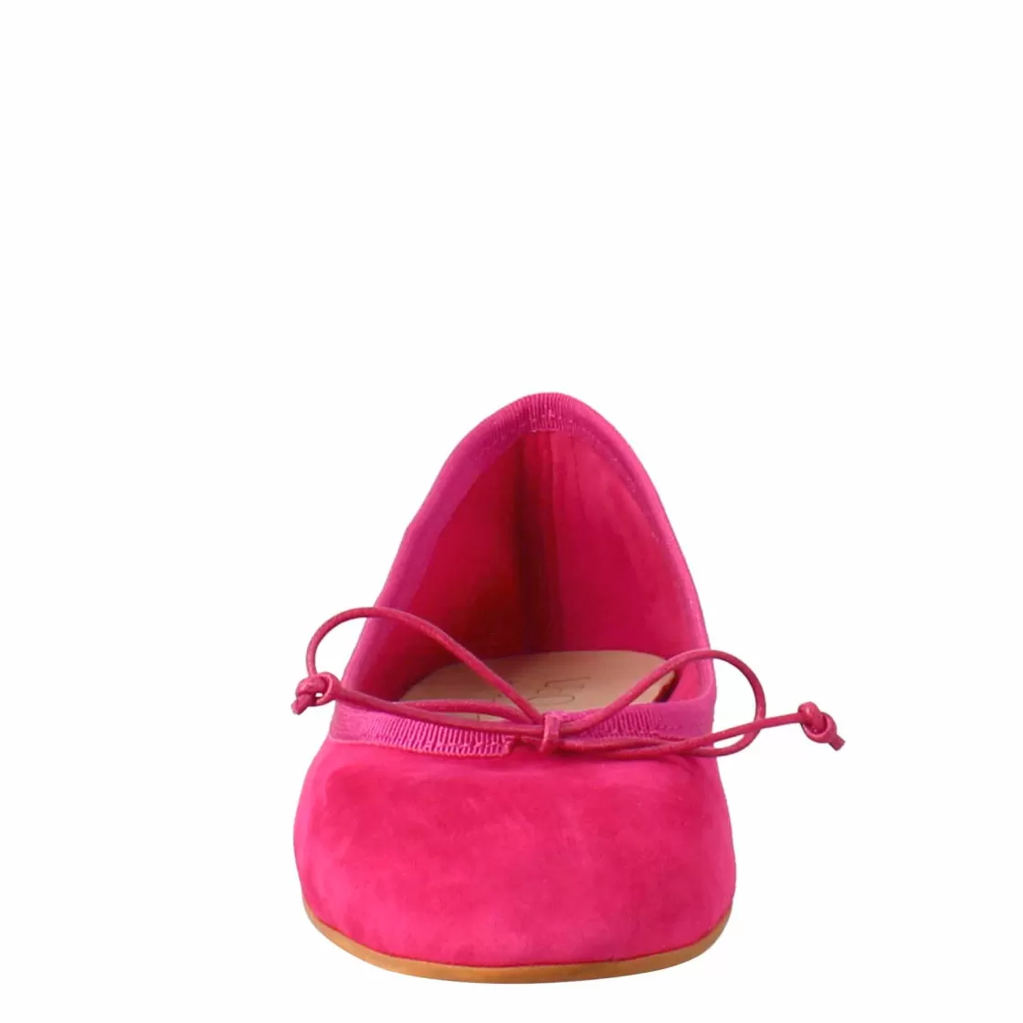 Store Leonardo Shoes Ballerine Leggere Da Donna Color In Camoscio Sfoderate Fuxia