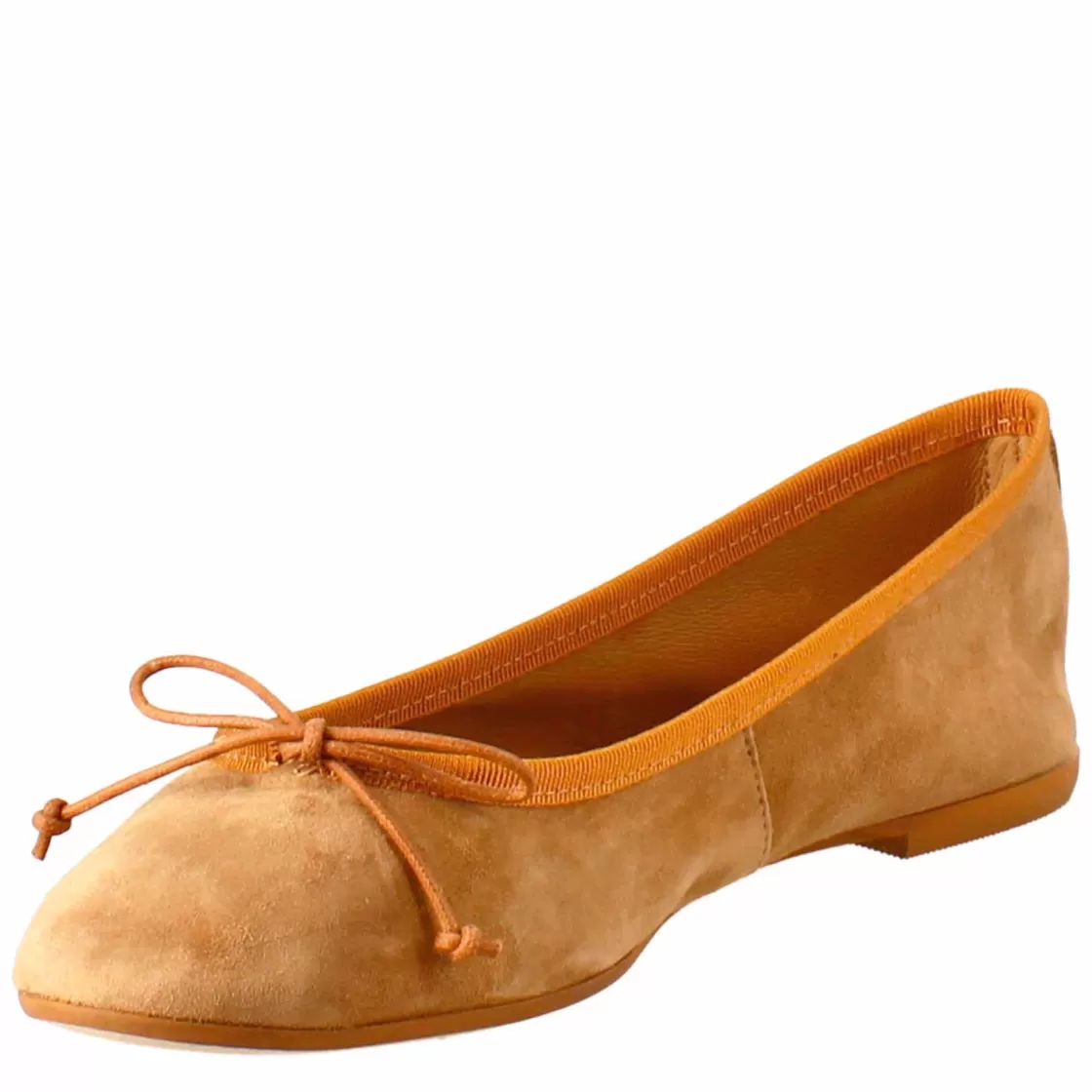Sale Leonardo Shoes Ballerine Leggere Da Donna Color Marrone In Camoscio Sfoderate Marrone Chiaro
