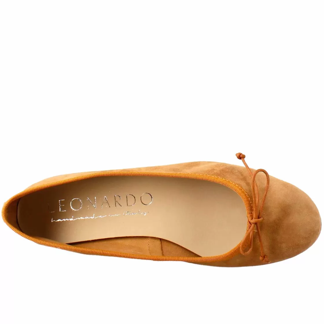 Sale Leonardo Shoes Ballerine Leggere Da Donna Color Marrone In Camoscio Sfoderate Marrone Chiaro