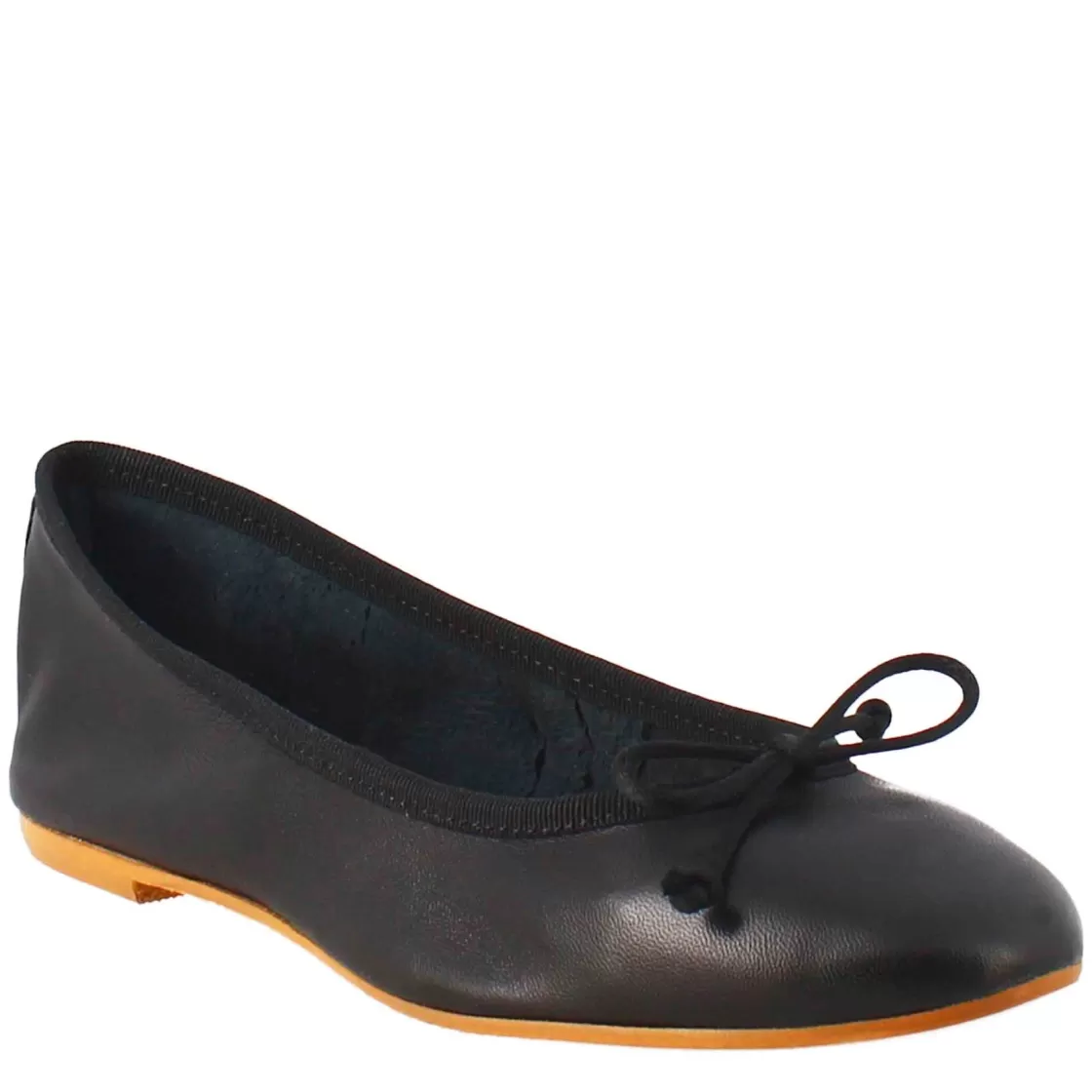 Best Sale Leonardo Shoes Ballerine Leggere Da Donna Color In Pelle Liscia Nero