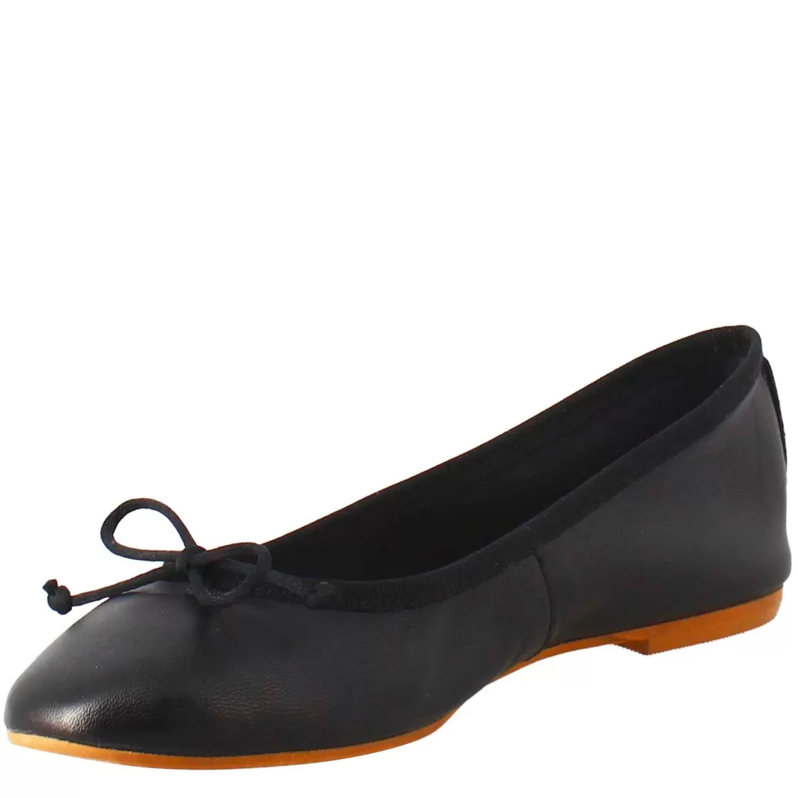 Best Sale Leonardo Shoes Ballerine Leggere Da Donna Color In Pelle Liscia Nero