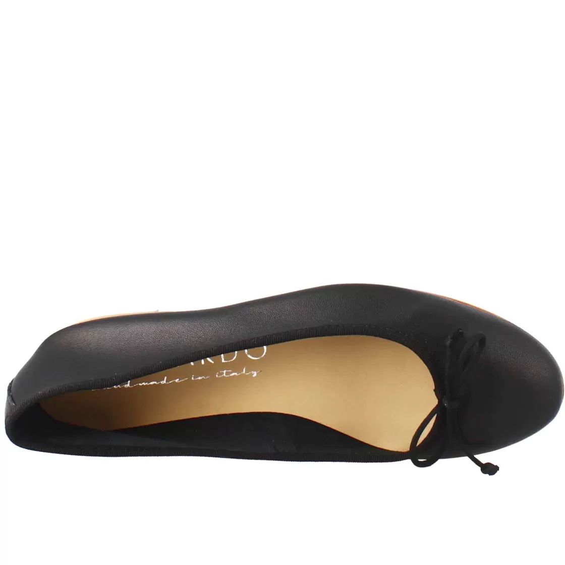 Best Sale Leonardo Shoes Ballerine Leggere Da Donna Color In Pelle Liscia Nero