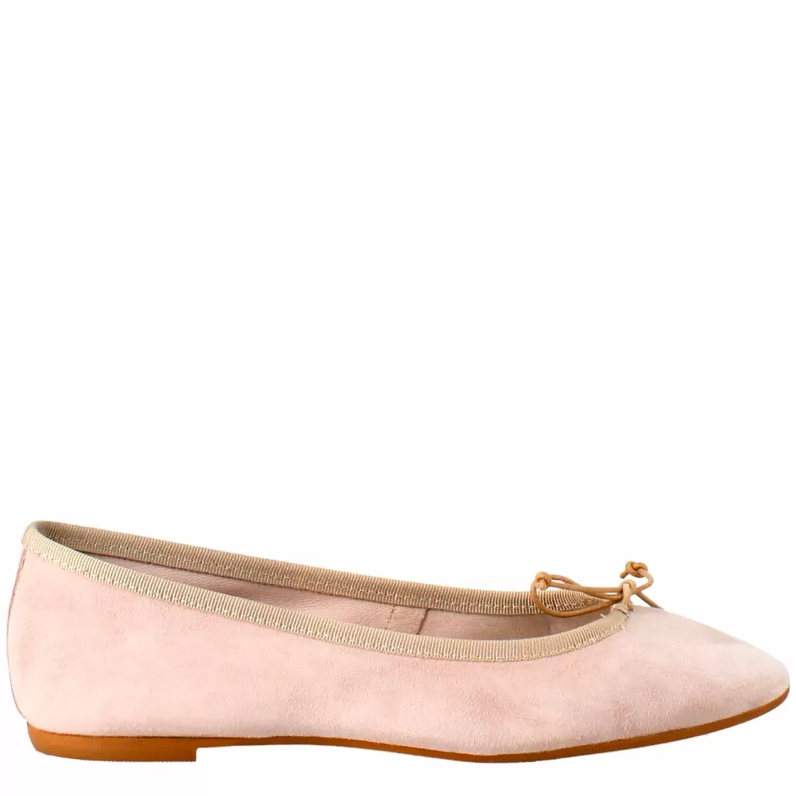 Hot Leonardo Shoes Ballerine Leggere Da Donna Color In Camoscio Sfoderate Rosa