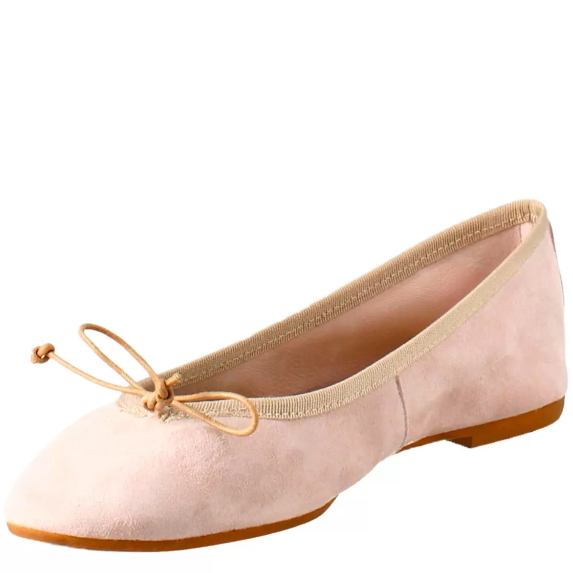 Hot Leonardo Shoes Ballerine Leggere Da Donna Color In Camoscio Sfoderate Rosa