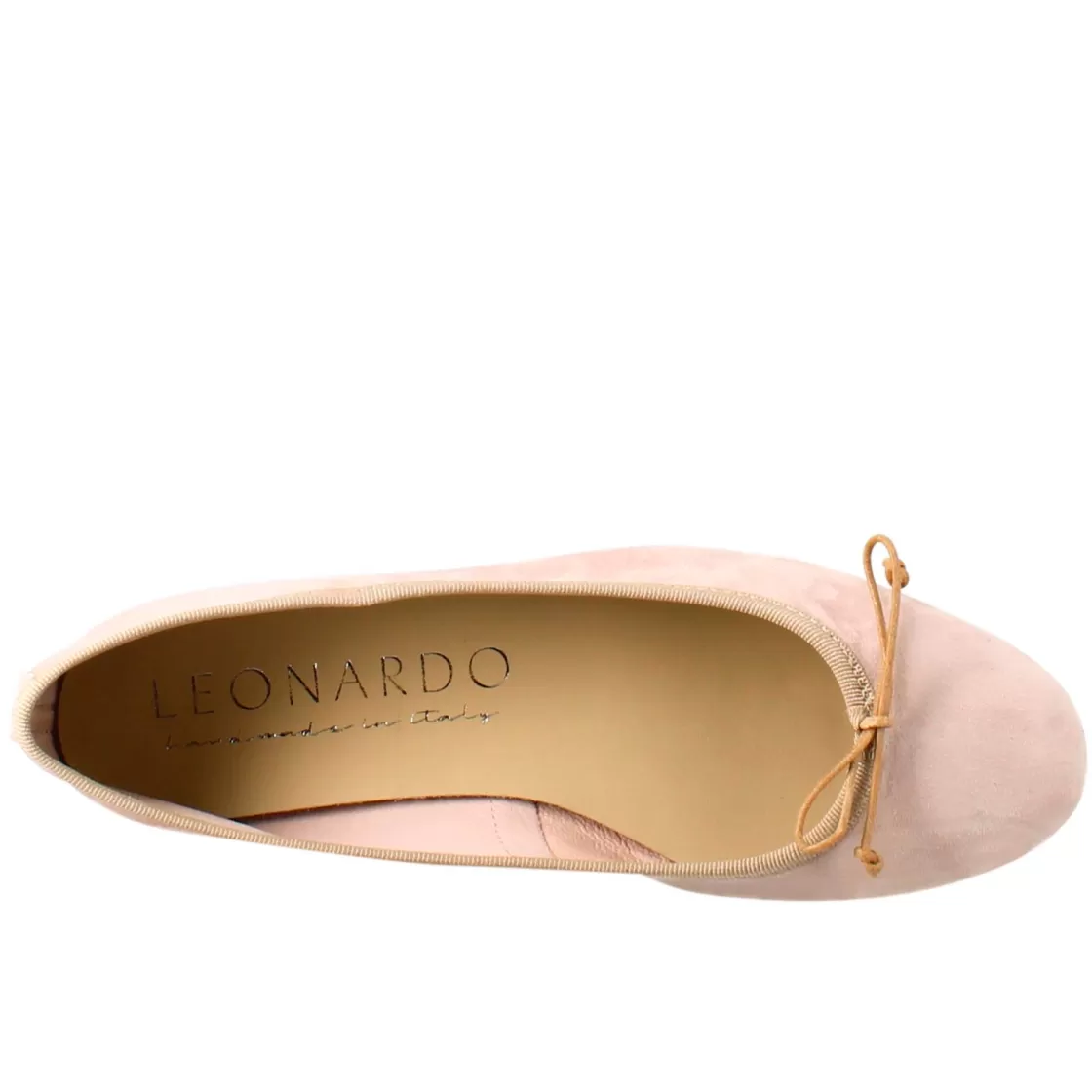 Hot Leonardo Shoes Ballerine Leggere Da Donna Color In Camoscio Sfoderate Rosa