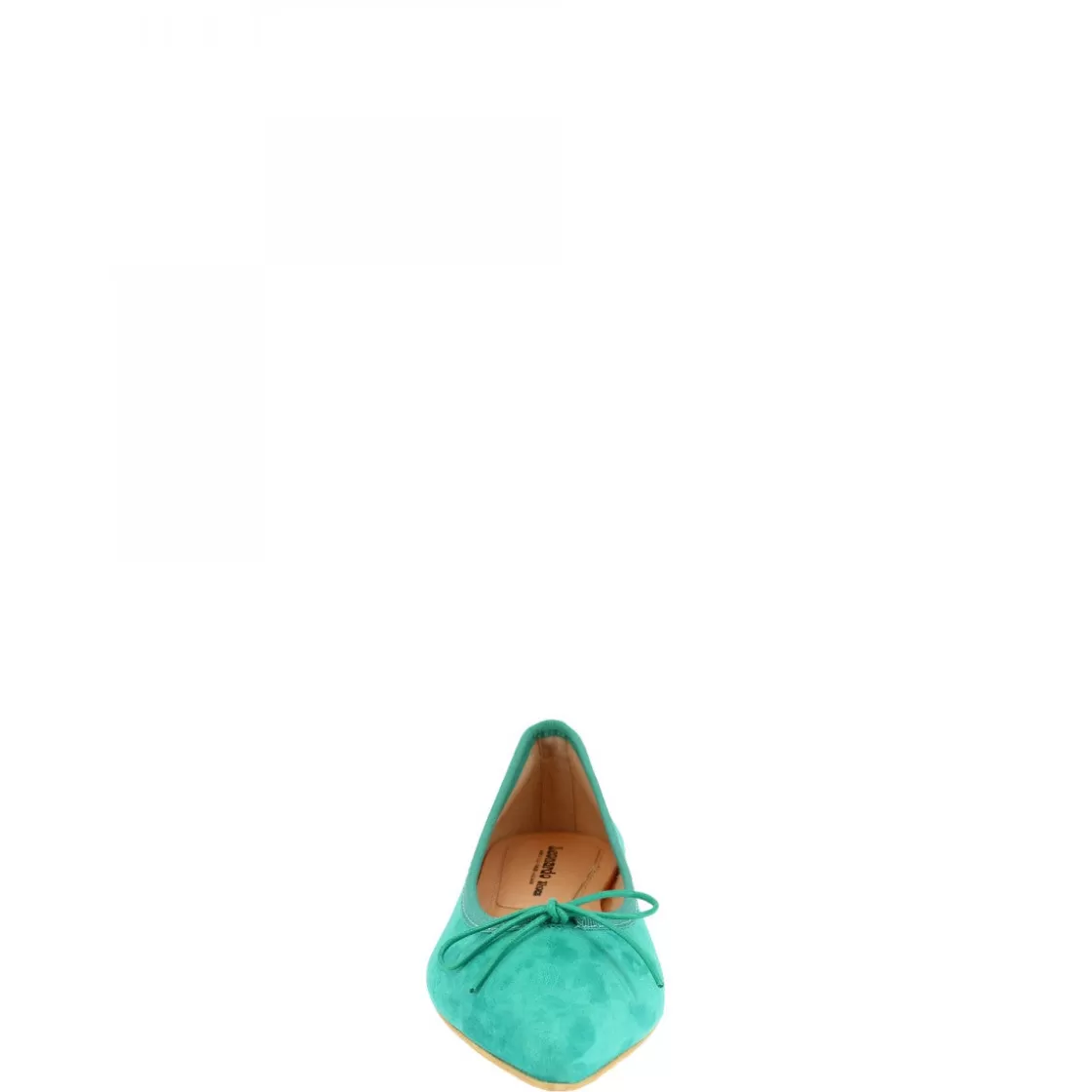 Discount Leonardo Shoes Ballerine Slip-on A Punta Da Donna Fatte A Mano In Pelle Di Camoscio Turchese Celeste