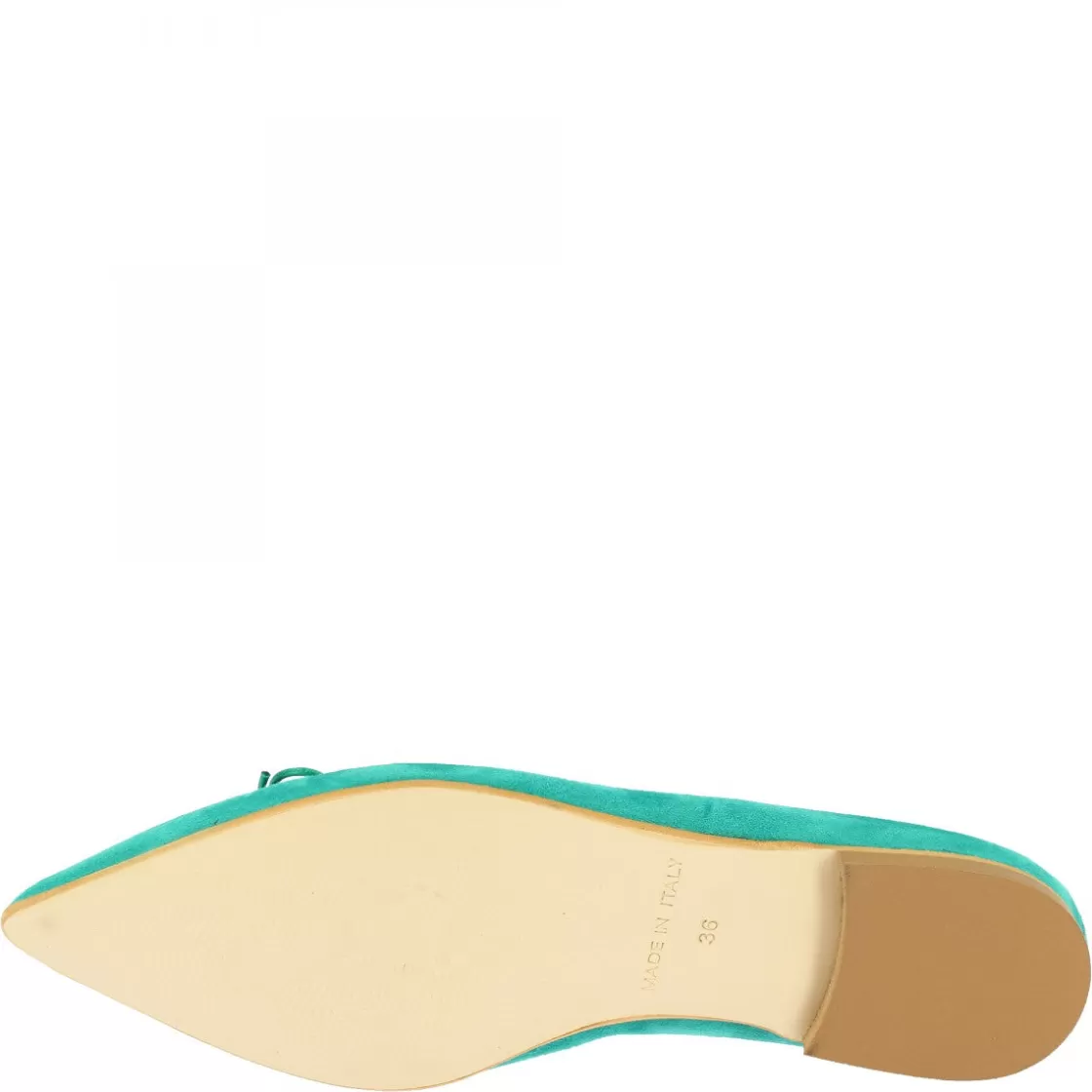 Discount Leonardo Shoes Ballerine Slip-on A Punta Da Donna Fatte A Mano In Pelle Di Camoscio Turchese Celeste