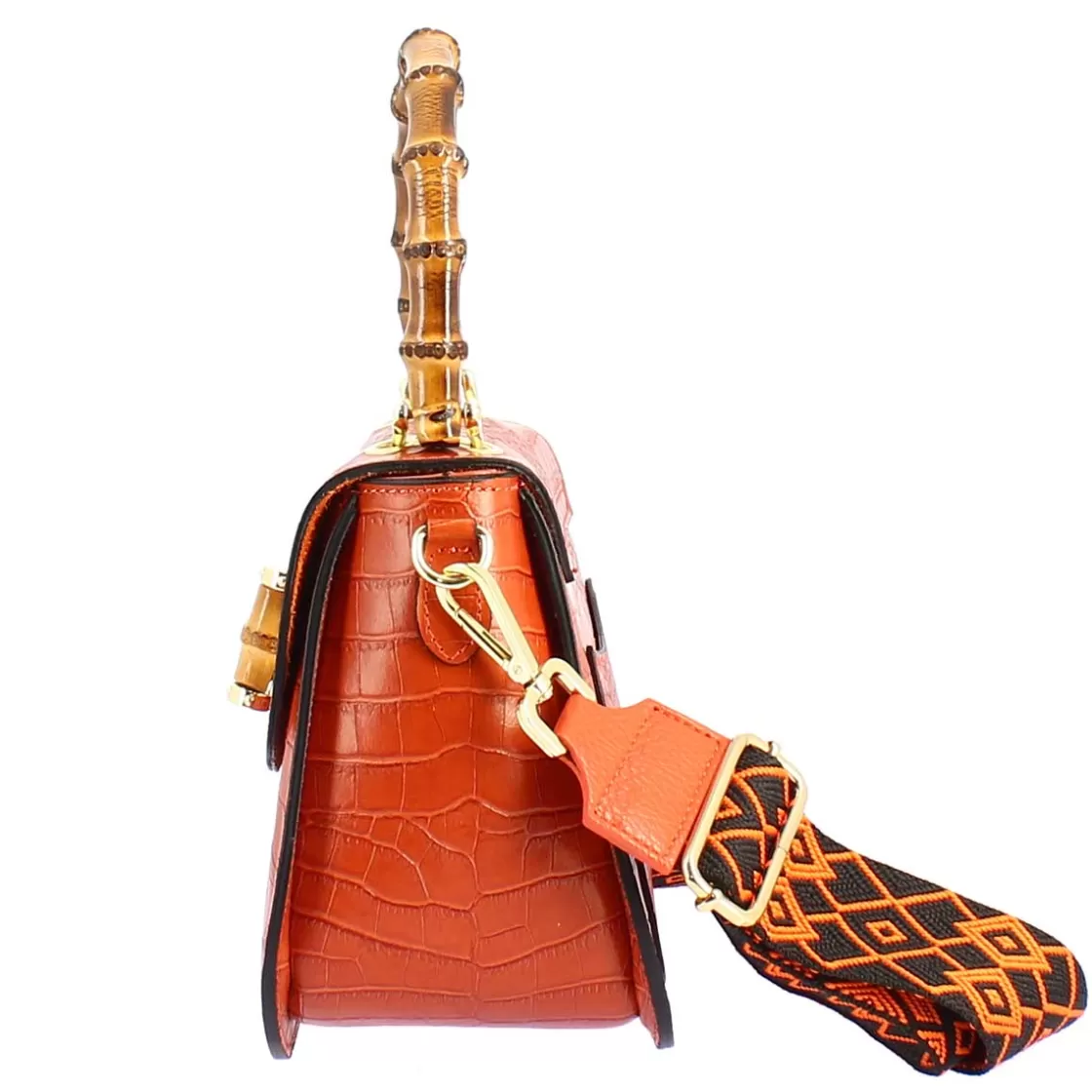 Best Leonardo Shoes Borsa A Mano Artigianale Da Donna In Pelle Con Tracolla Rimovibile Arancione